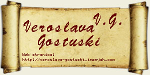 Veroslava Gostuški vizit kartica